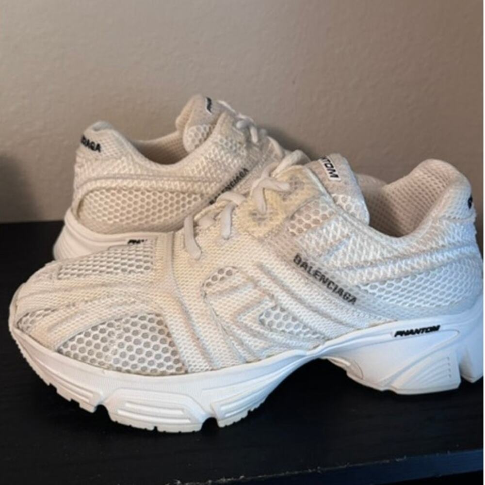 Balenciaga Phantom Mesh White Authentic Women Sneakers W/COA 7